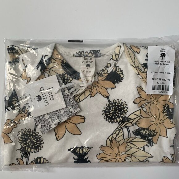 NWT Kate Quinn Organics baby girl bodysuit 12-18 months - Picture 4 of 4